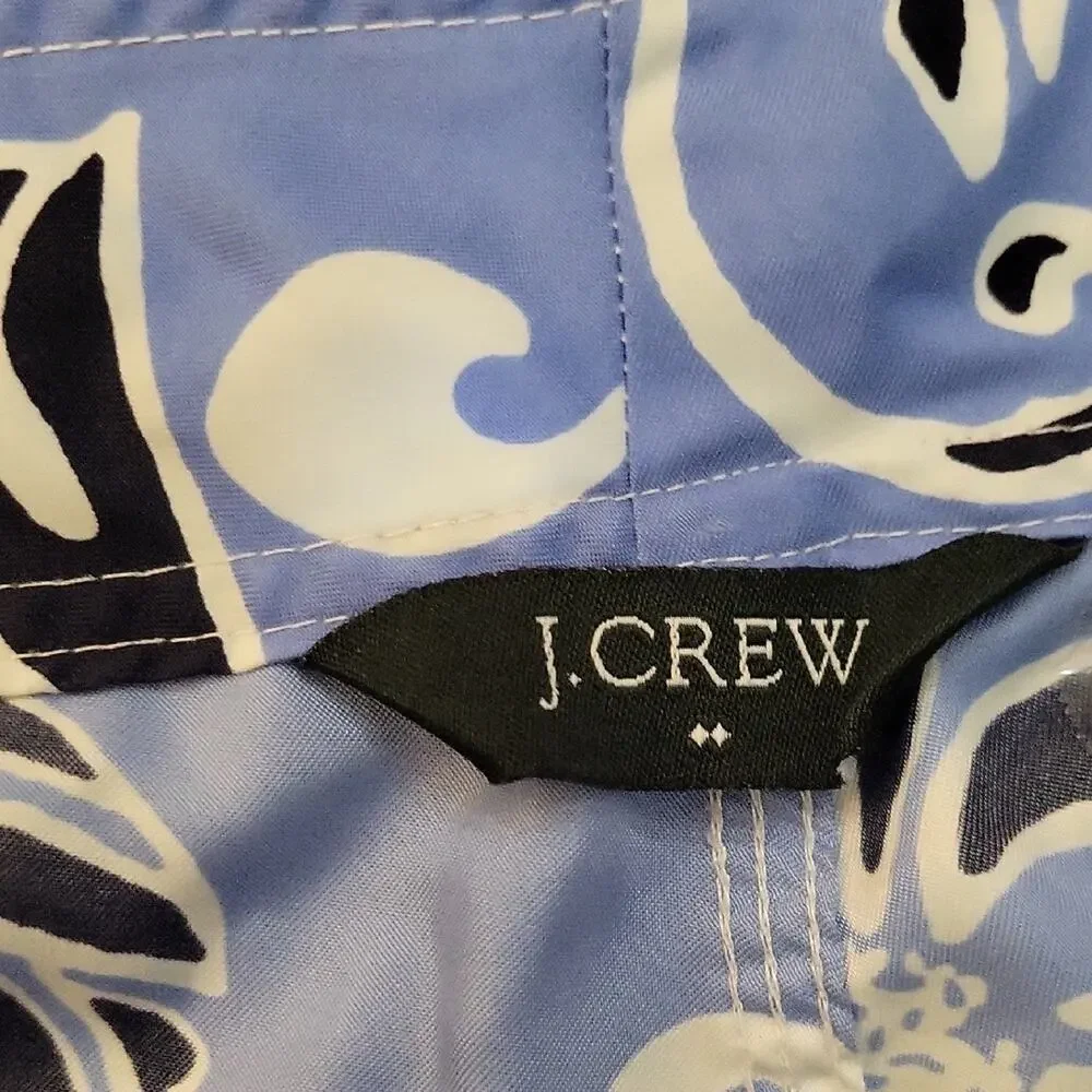 J. Crew Light Blue Floral Swim Board Shorts Mens Sz 36, Beach, Surfercore